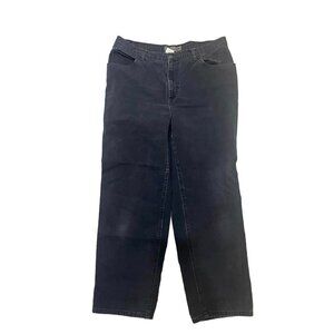 Jones Jeans Womens 16W Black Denim Pants Cotton Blend Classic Fit